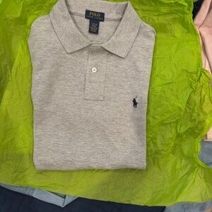 BOYS Polo by Ralph Lauren Light Gray Polo Shirt